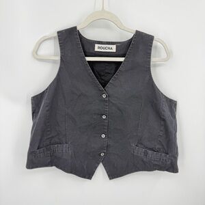 Roucha Teer button Vest black sz C US L